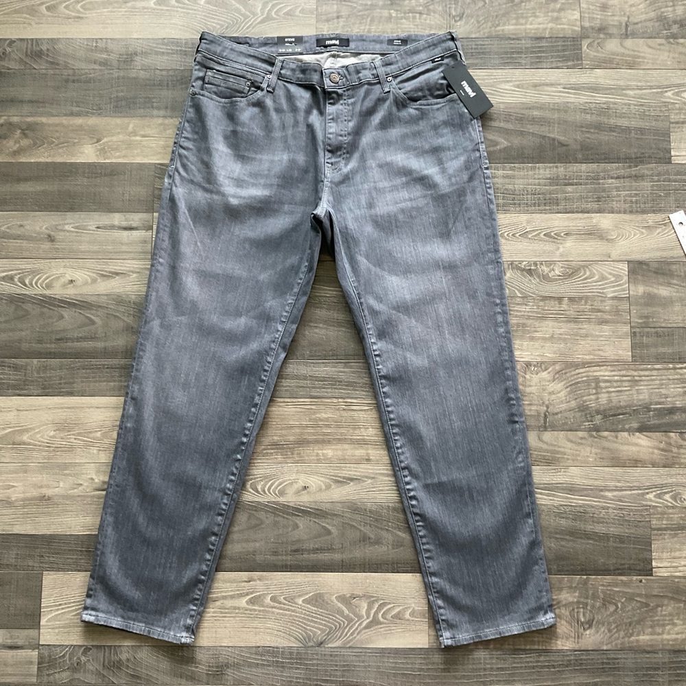 40x32 NWT Mavi Steve Athletic Fit Jeans Men's Grey Stretch Relaxed Tapered Leg